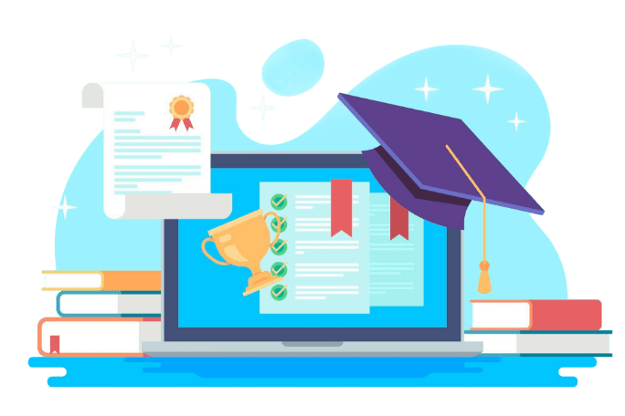 資格取得制度を表すイラスト