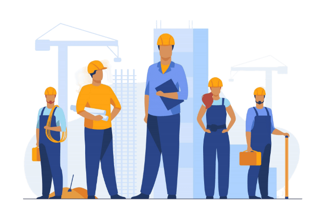 人と人とのつながりを大切にする社風を表すイラスト